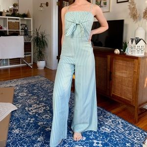 SOLD Luca and Grae Sage Green Jumpsuit Tie-Front small